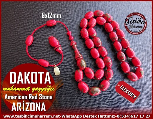 Turkuaz Firuze Taş TesbihlerTM11309Tesbih Arizona American Red Stone Rosary DakotaTesbih Arizona American Red Stone Rosary Dakota