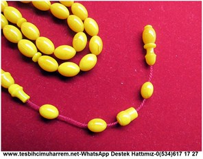 Özel Çalışma Yellow Objeden Eski Alman Katalin Tesbih Sarı Odalar