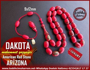Tesbih Arizona American Red Stone Rosary Dakota