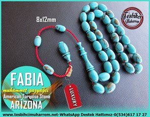 Tesbih Arizona American Turqoise Stone Rosary Fabia